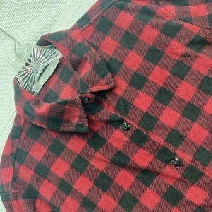 Riders by Lee Womens S Buffalo Plaid Fleece Button Down Shacket